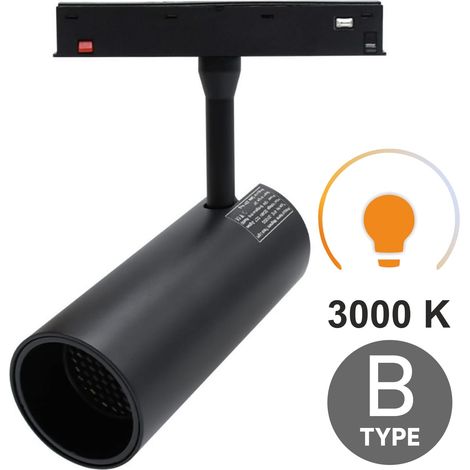 Faretto LED per binari 20W 3000K bianco caldo Tipo B per binari magnetici SMART TRACK 48VDC (1/5)