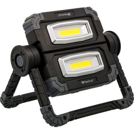 Projecteur portable rotatif 360° 700 lumens – 2 x 10W LED COB – Autonomie 3,5h – IP20 – Pour espaces confinés et terrains accidentés – Maximus (1/6)