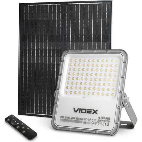 Solar-Flutlicht mit Fernbedienung 3740lm=LED 40W 5000K IP65 SOLAR Videx