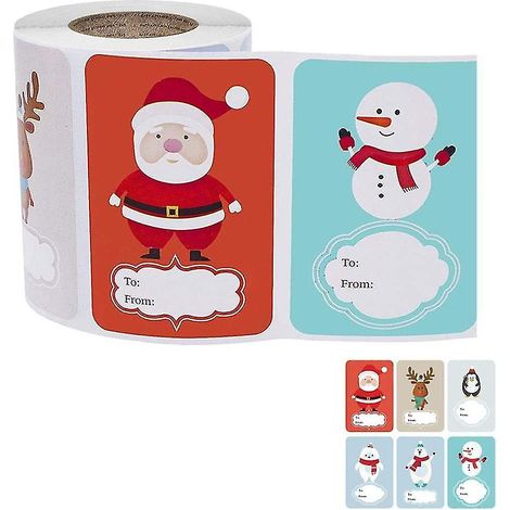 250 autocollants décoratifs de Noël, 6 motifs différents. (1/5)