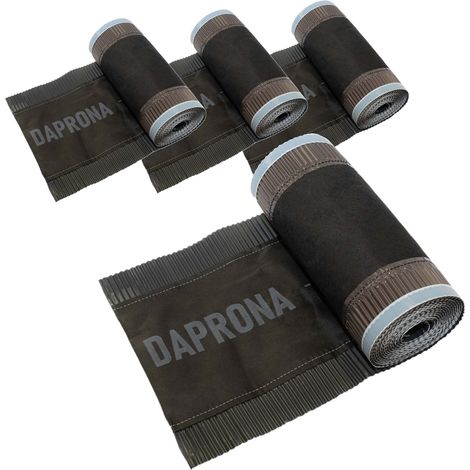 DAPRONA Firstband Alu 5m, Firstrolle, Gratband, Rollfirst, Dachabdichtung, Dachbelüftungsband - Anthrazit, 4 Rollen - 300mm