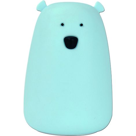 Lámpara de noche infantil LED azul con forma de osito de peluche Goldlux 312969