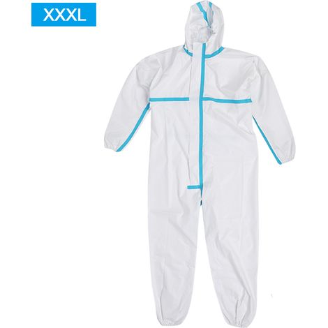 Combinaison de sécurité jetable avec capuche pour laboratoire et atelier, taille 3XL (1/5)