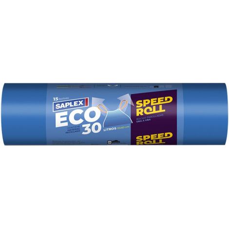 BOLSAS BASURA ECO AZUL 55X60CM.15U. - EHLIS (1/6)