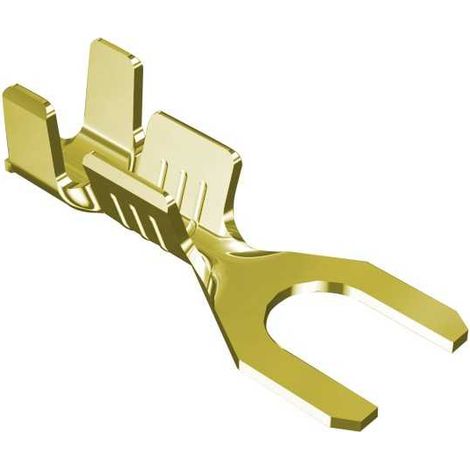 Terminale forcella foro 4mm ottone grezzo