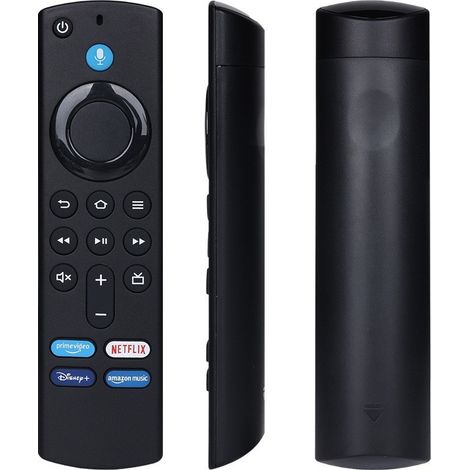 Télécommande vocale de remplacement pour Amazon Fire TV Stick avec boutons de raccourci pour Prime Video, Netflix et Amazon Music. (1/3)