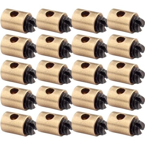 Câbles et gaines de freins pour vélo, 20 pièces, colliers de serrage pour câbles de moto, collier de serrage pour câble de vélo, 5 x 6 mm, câble d'accélérateur en laiton, compatible avec les accélérat (1/4)