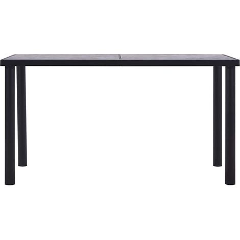 Maison Exclusive - Esstisch Schwarz und Betongrau 140 x 70 x 75 c (1/5)