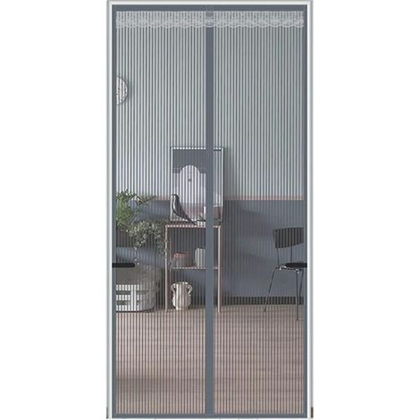 Magnetic mosquito net door, 100 x 210 cm, fully automatic closing, ideal for insect protection on a terrace. (1/5)
