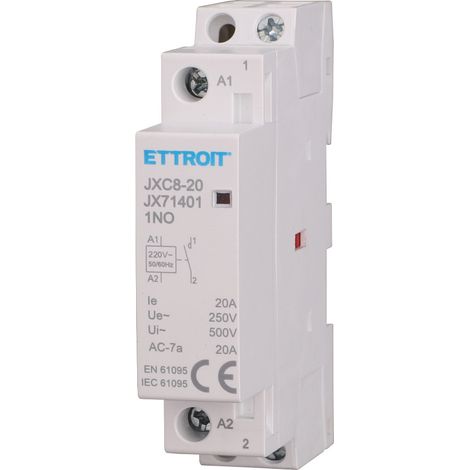 ETTROIT Modularschütz DIN AC 2P 220V 20A 1 Kontakt NO 1NO - JX71401