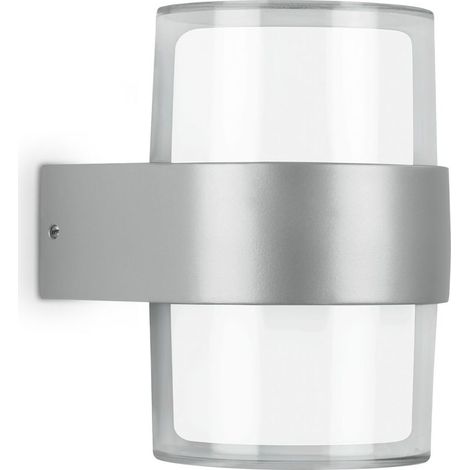 Lampe d'extérieur LED Telefunken CLUDU, platine LED, 4000K blanc neutre, 8 W, 800 lm, argenté, IP44, 25000 heures, 13 x 9,5 x 10,5 cm