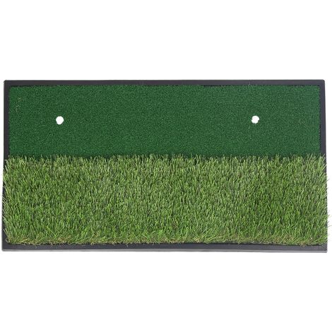 Tapis d'entraînement de golf intérieur 2 en 1 30x60cm, practice de putting vert mobile et ajustable pour swing. (1/5)