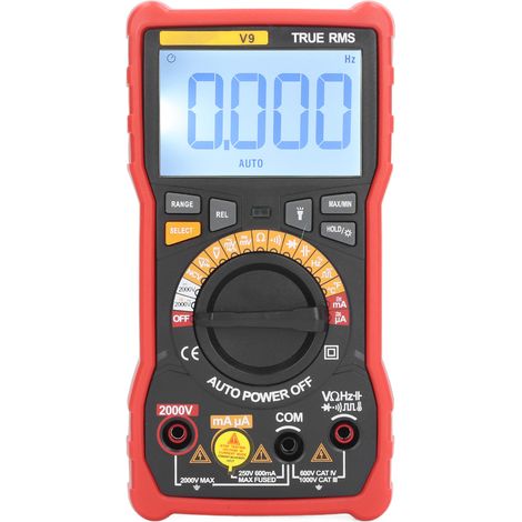 Multimètre numérique 2000 V, testeur de haute tension, ampèremètre, outil de mesure NCV (1/5)