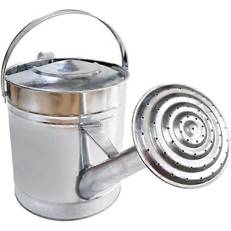 Arrosoir en zinc de 10 litres, arrosoir galvanisé à chaud, arrosoir en métal robuste (1/4)