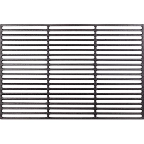 Grillrost Gusseisen eckig 60x40 cm emailliert Grillgitter Gussrost, Grillauflage (1/2)