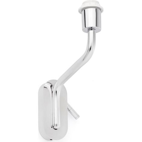 Faro Eterna - Lampe de lecture murale intérieure à 1 lumière chrome - abat-jour non inclus, E27 (1/4)