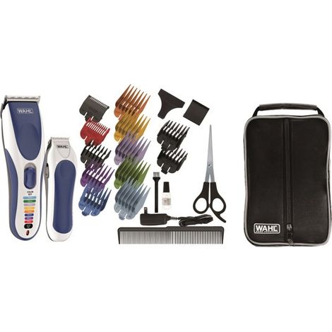 Tagliacapelli a batteria Wahl Color Pro Cordless Combo 0,8 - 11 mm (09649-916) + rifinitore a batteria + 10 pettini intercambiabili