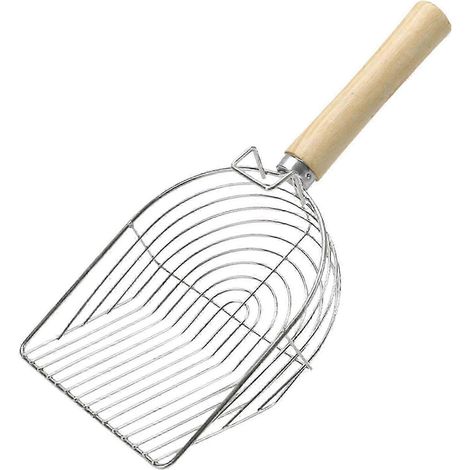 Pelle à litière pour chat, outil de nettoyage pour animaux de compagnie, en acier inoxydable, accessoire pour bac à litière pour chat et chiot-silver (1/5)