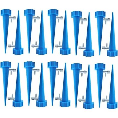 Goutte à Goutte Bouteille, Irrigation Goutte à Goutte Bouteille, Arroseur Automatique Plantes, Arrosage Goutte a Goutte, avec Vannes de Régulation, pour Jardin Maison Intérieur Extérieur,Bleue 20 Pcs (1/5)