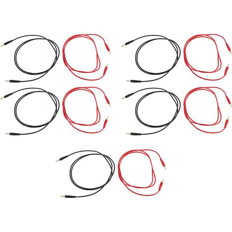 Set mit 5 Messleitungen (2 mm Bananenstecker, Stecker-Stecker), 30 V AC / 60 V DC Messkabel, 10 A, Laborzubehör (1/5)