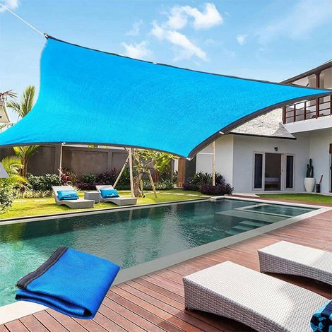 Toile d'Ombrage Rectangulaire - Tissu HDPE 80 g/m² - Protection Solaire 95 % - Pour Jardin, Terrasse, Piscine, Barbecue - 2 x 3 m (1/5)