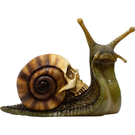 Garden Decorative Snail Skull Sculpture Gothic Decoration Snail Statue For Patio Crafts (1/5)