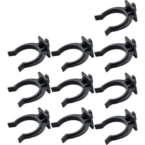 10x Clip de plinthe avec base à tenon en plastique noir Ø 34mm Pied Meuble Cuisine Salle de bain Fixation (1/3)