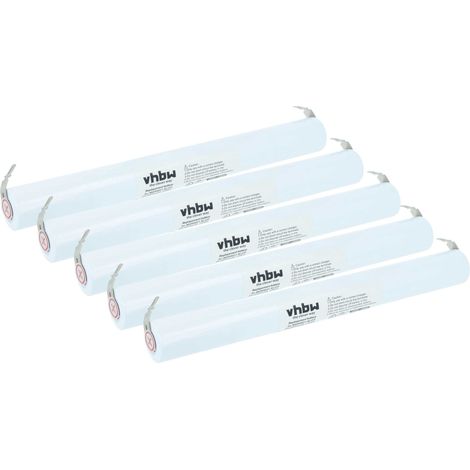 vhbw 5x batería compatible con Beghelli 391848 8823, BS155, B171/515, 784157 vía de evacuación (2000 mAh, 6 V, NiCd) (1/5)