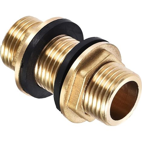 QUARKZMAN G1/2 Mâle Cloison Raccord Laiton Tuyau Adaptateur Laiton Ton (1/5)