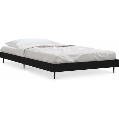 Maison Exclusive - Bettgestell Schwarz 90x190 cm Holzwerkstoff (1/5)