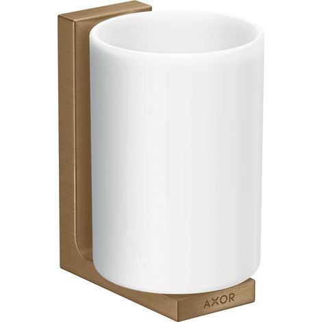 hansgrohe AXOR UNIVERSAL Rectangular Zahnputzbecher, Metall, Glas (1/2)