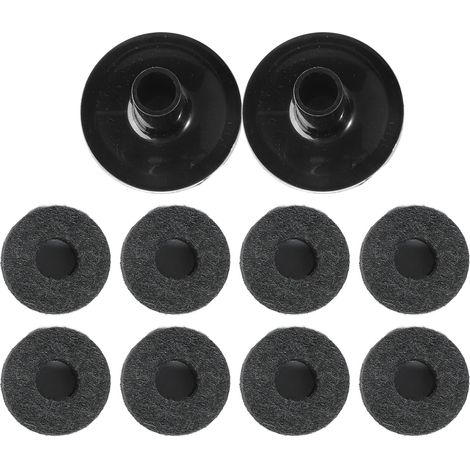 Lot de 8 patins en feutre pour cymbales avec 2 manchons, rondelles antidérapantes en feutre et accessoires de rechange pour tambour (1/5)