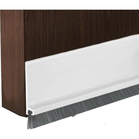 Bande étanchéité bas porte 100x5 cm blanche, anti-insectes insonorisant (1/4)