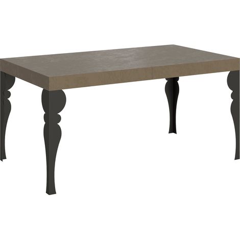 Tavolo Allungabile 160-420x90x77 cm Paxon Premium Tortora Telaio Antracite