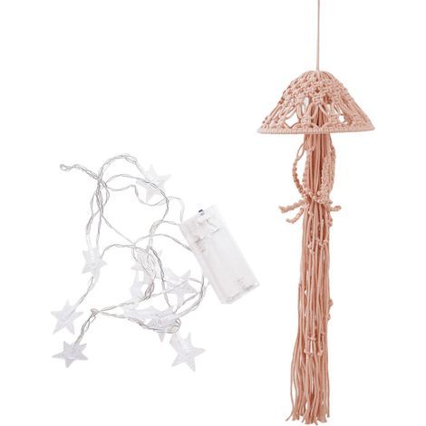 Enchanteur méduse coton-Guirlande lumineuse rose incluse (1/5)