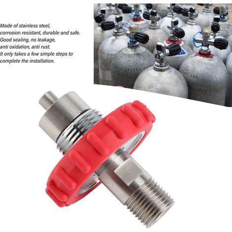 Ortviai Adaptateur CO2 G5/8 vers M16x1.5 en acier inoxydable pour bouteilles de gaz carbonique (1/4)