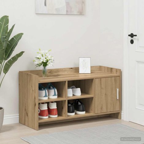 vidaXL Cabinet à chaussures 100 x 39,5 x 51 cm Bois d'ingénierie (1/5)