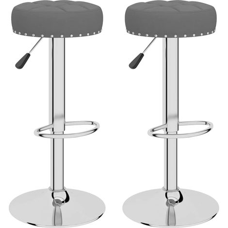 Maison Exclusive - Sgabelli da Bar 2 pz Grigio Scuro in Tessuto (1/5)