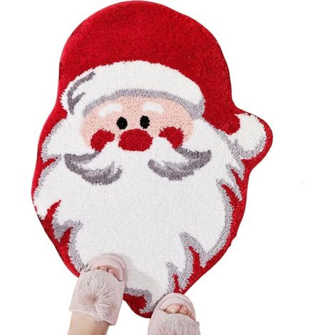 Bardusch-Tapis de salle de bain décoratif de Noël, motif Père Noël/sapin, sol festif (1/5)