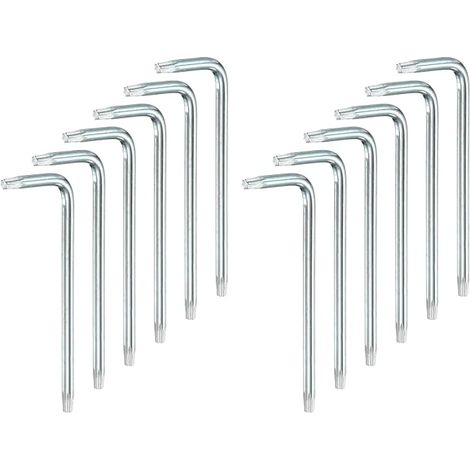 12 Pcs T10 Sécurité Anti Sabotage Torx Étoile Clé À Bite Blanc (1/5)
