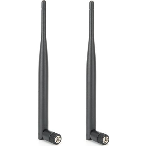 Sistema di antenne per router in 2 pezzi, Wi-Fi resistente, guadagno elevato di 6 dB, doppia banda 2.4/5.8 GHz, foro interno SMA.