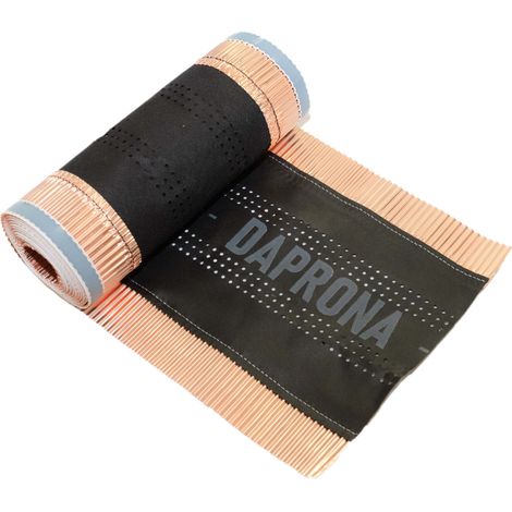 DAPRONA Firstband, Firstrolle Kupfer 5m, Rollfirst für eine optimale Dachfirst Abdeckung, Super Butylkleber, Schutz vor Moos - Rot, 1 Rolle - 390mm