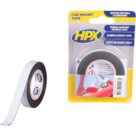 RUBAN ADHESIF DOUBLE FACE 12 MM X 2 M TAPES (UNITE) HPX