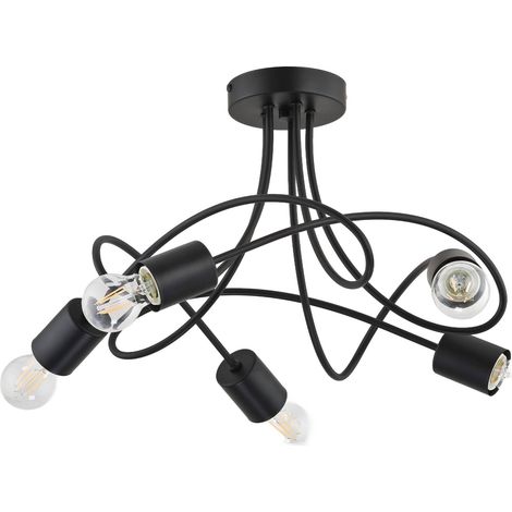 Lampadario Alfa Targo Nero in metallo 5xE27 60W 24075 (1/2)