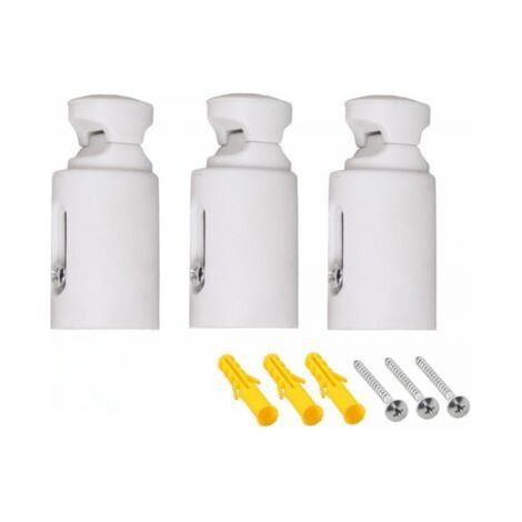 Lot de 3 supports muraux pour radiateurs Acier robuste Espacement réglable 75-95mm Pour radiateurs droits et incurvés (1/5)