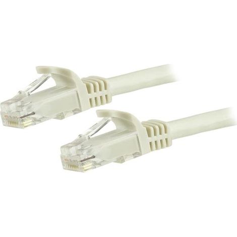 StarTech.com Cordon de raccordement UTP CAT6 (7,5 m) sans crochet - Câble patch RJ45 - Blanc - 7,5 m - Cat6 - U/UTP (UTP) - RJ-45 - RJ-45 - Blanc (N6PATC750CMWH) (1/2)