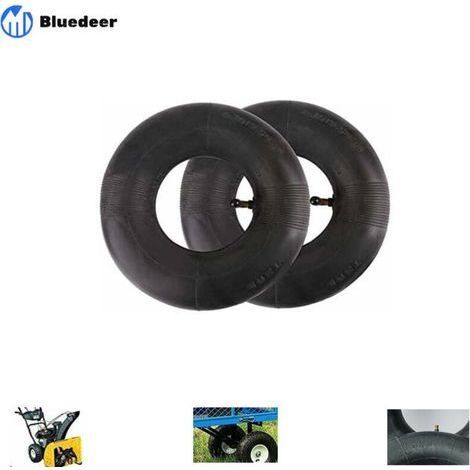 Lot de 2 chambres à air 410/350-6 Micro Tiller 4.10/3.50-6 Coude Pneumatique Machines de jardin pour chariots, chariots de transport, chariots de jardin, tondeuses à gazon (1/4)