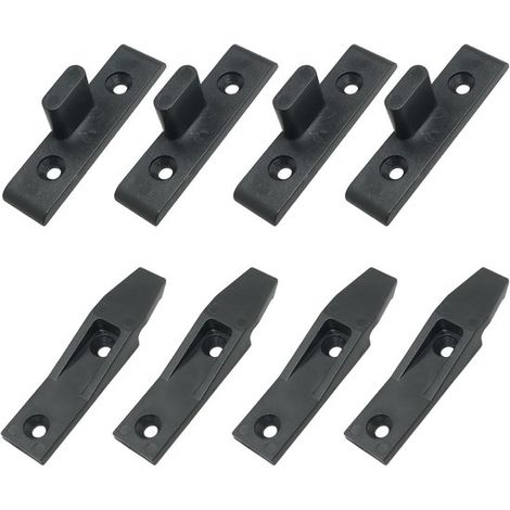 4 Stück römische Säulen Schnappverbinder, oberer und unterer Überhang, Schnappverschluss für Massivholzpaneele, Hängebrettverbindung, Einsteck Ba (1/5)