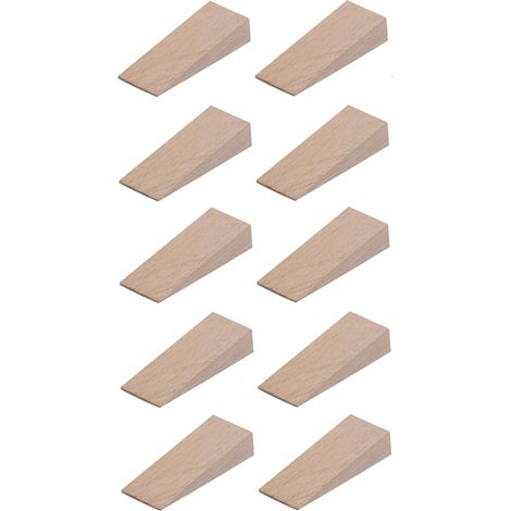cyclingcolors 10x cunei legno piccoli fermaporta mobili ferma porta ante pavimento cucina angolazione blocca, 55mm x 20mm x 12mm (1/2)