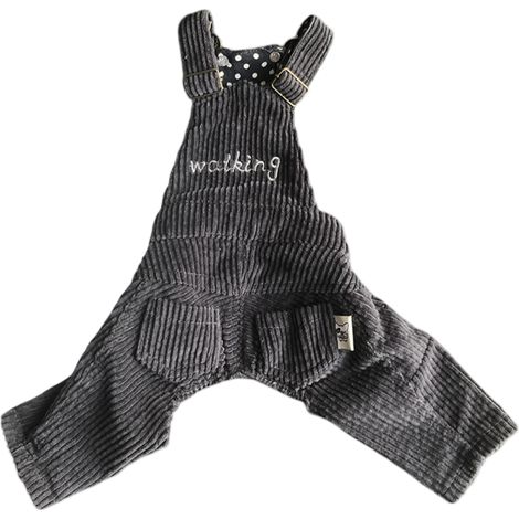 1 pantalon à bretelles pour chien, en polaire douce, avec boucle ajustable, pour promenade et activités extérieures (1/5)